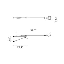 Load image into Gallery viewer, 265 LED Wall Light - line drawing.