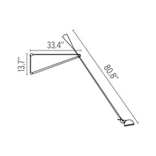 Load image into Gallery viewer, 265 LED Wall Light - line drawing.