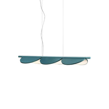 Load image into Gallery viewer, Almendra LED Linear Pendant Light in Bay Blue Metallized (3-Light).