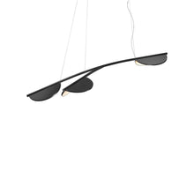 Load image into Gallery viewer, Almendra Organic LED Linear Pendant Light in Anthracite (3-Light/Short).