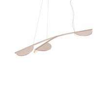 Load image into Gallery viewer, Almendra Organic LED Linear Pendant Light in Nude (3-Light/Short).