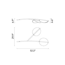 Load image into Gallery viewer, Almendra Organic LED Linear Pendant Light - line drawing.