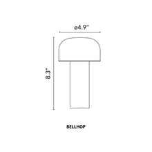 Load image into Gallery viewer, Bellhop LED Table Lamp - line drawing.