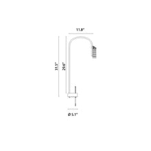 Load image into Gallery viewer, Caule Nest Outdoor LED Bollard - line drawing.