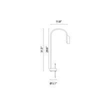 Load image into Gallery viewer, Caule Outdoor LED Bollard - line drawing.
