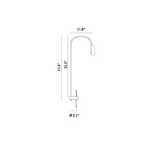 Load image into Gallery viewer, Caule Outdoor LED Bollard - line drawing.
