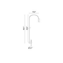 Load image into Gallery viewer, Caule Outdoor LED Bollard - line drawing.