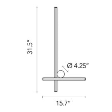 Load image into Gallery viewer, Coordinates Double LED Wall Light - line drawing.