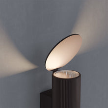Load image into Gallery viewer, Flauta Riga Outdoor LED Wall Light in Detail.