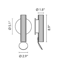 Load image into Gallery viewer, Flauta Riga Outdoor LED Wall Light - line drawing.