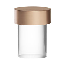Load image into Gallery viewer, Last Order LED Table Lamp in Copper/Clear Base.