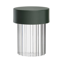 Load image into Gallery viewer, Last Order LED Table Lamp in Matte Green/Fluted Base.