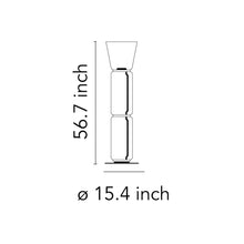 Load image into Gallery viewer, Noctambule High Cylinder and Cone LED Floor Lamp - line drawing.