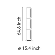 Load image into Gallery viewer, Noctambule High Cylinder LED Floor Lamp - line drawing.