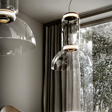 Load image into Gallery viewer, Noctambule Low Cylinder and Bowl LED Pendant Light in Detail.