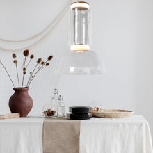 Load image into Gallery viewer, Noctambule Low Cylinder and Bowl LED Pendant Light in dining room.
