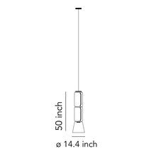 Load image into Gallery viewer, Noctambule Low Cylinder and Cone LED Pendant Light - line drawing.