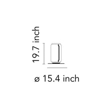 Load image into Gallery viewer, Noctambule Low Cylinder LED Floor Lamp - line drawing.