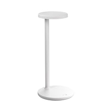 Load image into Gallery viewer, Oblique LED Table Lamp in White.