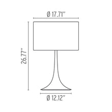 Load image into Gallery viewer, Spun Light T Table Lamp - line drawing.