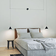 Load image into Gallery viewer, String Light Cone LED Pendant Light In Bedroom