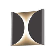 Load image into Gallery viewer, Folds Outdoor LED Wall Light in Small/Textured Bronze.