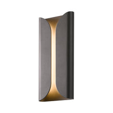 Load image into Gallery viewer, Folds Outdoor LED Wall Light in Large/Textured Bronze.