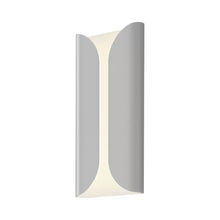 Load image into Gallery viewer, Folds Outdoor LED Wall Light in Large/Textured Gray.