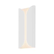 Load image into Gallery viewer, Folds Outdoor LED Wall Light in Large/Textured White.