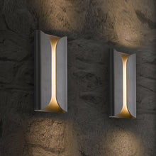 Load image into Gallery viewer, Folds Outdoor LED Wall Light in Detail.