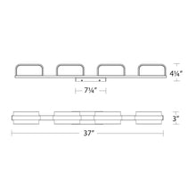 Load image into Gallery viewer, Forbes LED Bath Vanity Light - line drawing.