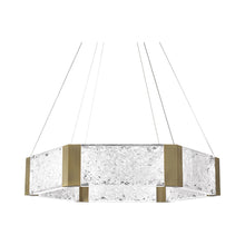 Load image into Gallery viewer, Forever LED Chandelier in Aged Brass.