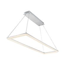 Load image into Gallery viewer, Frame LED Pendant Light in Brushed Aluminum/Rectangular.