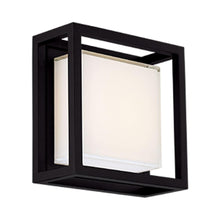 Load image into Gallery viewer, Framed Outdoor LED Wall Light in Black.