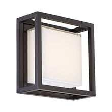 Load image into Gallery viewer, Framed Outdoor LED Wall Light in Small/Bronze.