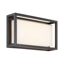 Load image into Gallery viewer, Framed Outdoor LED Wall Light in Medium/Bronze.
