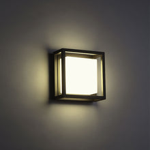 Load image into Gallery viewer, Framed Outdoor LED Wall Light in Detail.