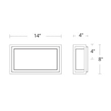 Load image into Gallery viewer, Framed Outdoor LED Wall Light - line drawing.