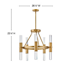 Load image into Gallery viewer, Cecily LED Chandelier - line drawing.