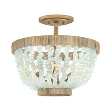 Load image into Gallery viewer, Dune Semi-Flush Mount Ceiling Light in Blue.