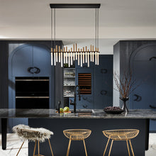 Load image into Gallery viewer, Echo LED Linear Pendant Light in dining room.