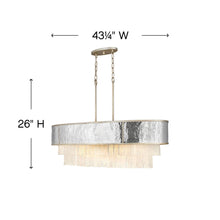 Load image into Gallery viewer, Reverie Drum Linear Pendant Light - line drawing