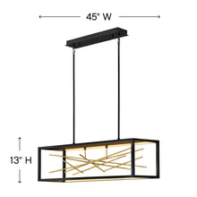 Load image into Gallery viewer, Styx LED Linear Pendant Light - line drawing