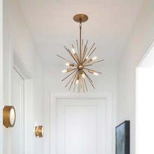 Load image into Gallery viewer, Tryst Chandelier in hallway.