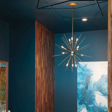 Load image into Gallery viewer, Tryst Chandelier in living room.