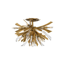 Load image into Gallery viewer, Vida Semi Flush Ceiling Light in Burnished Gold.