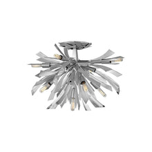 Load image into Gallery viewer, Vida Semi Flush Ceiling Light in Glacial.