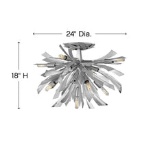 Load image into Gallery viewer, Vida Semi Flush Ceiling Light - line drawing