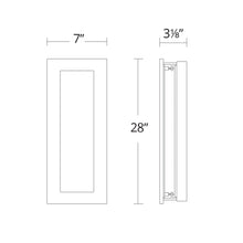 Load image into Gallery viewer, Frost Outdoor LED Wall Light - line drawing.