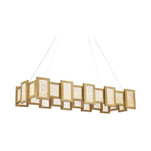 Load image into Gallery viewer, Fury Linear LED Pendant Light in Satin Gold.